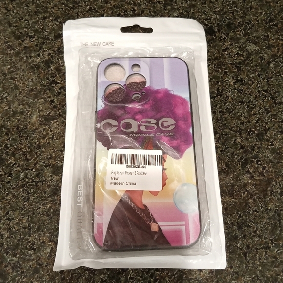 Case Mobile African American Woman Purple Hair iPhone 13 Pro Cellphone C… - Picture 2 of 3